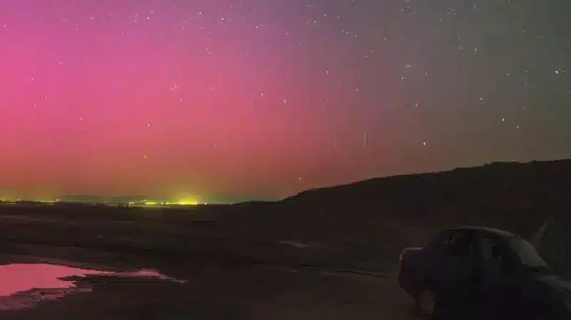 شفق قطبی در آسمان کویر ایران
