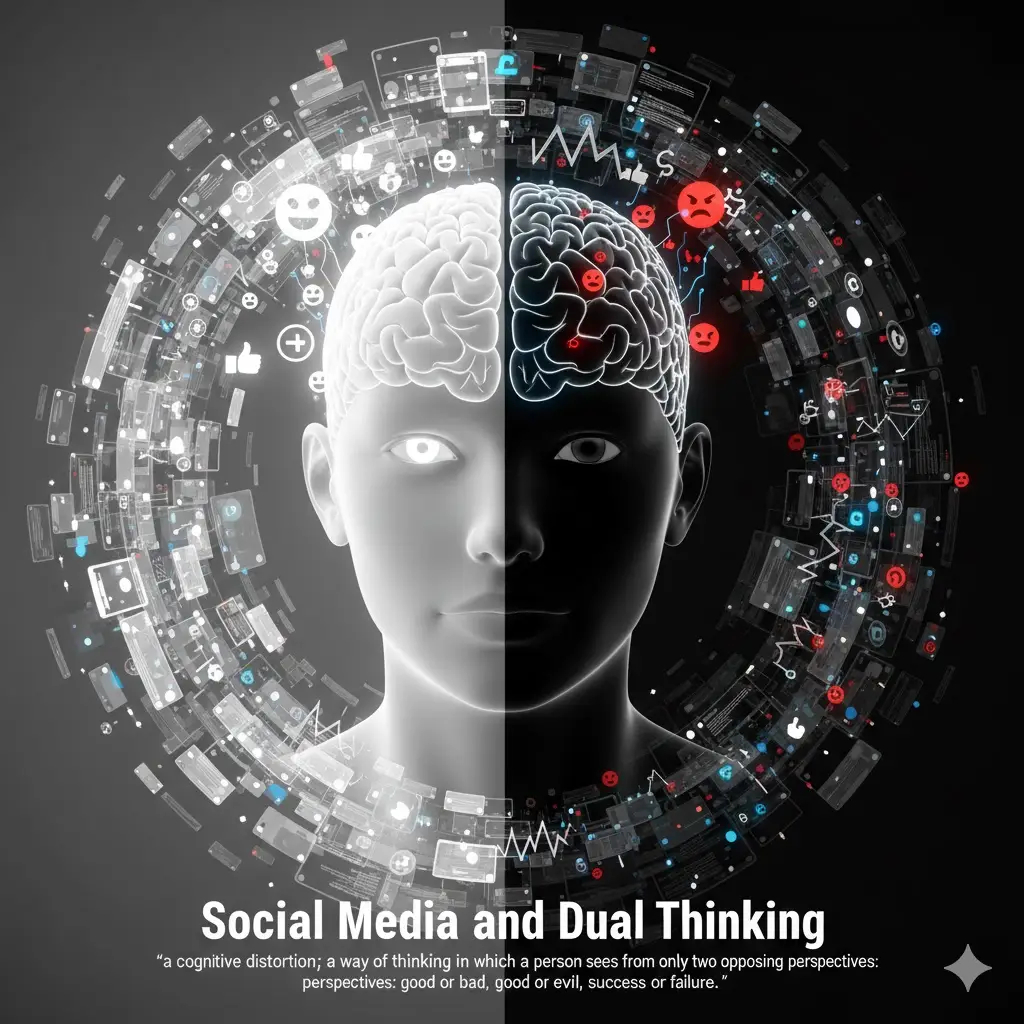 شبکه‌های اجتماعی و تفکر دوگانه؛ چرا دنیا را سیاه یا سفید می‌بینیم؟