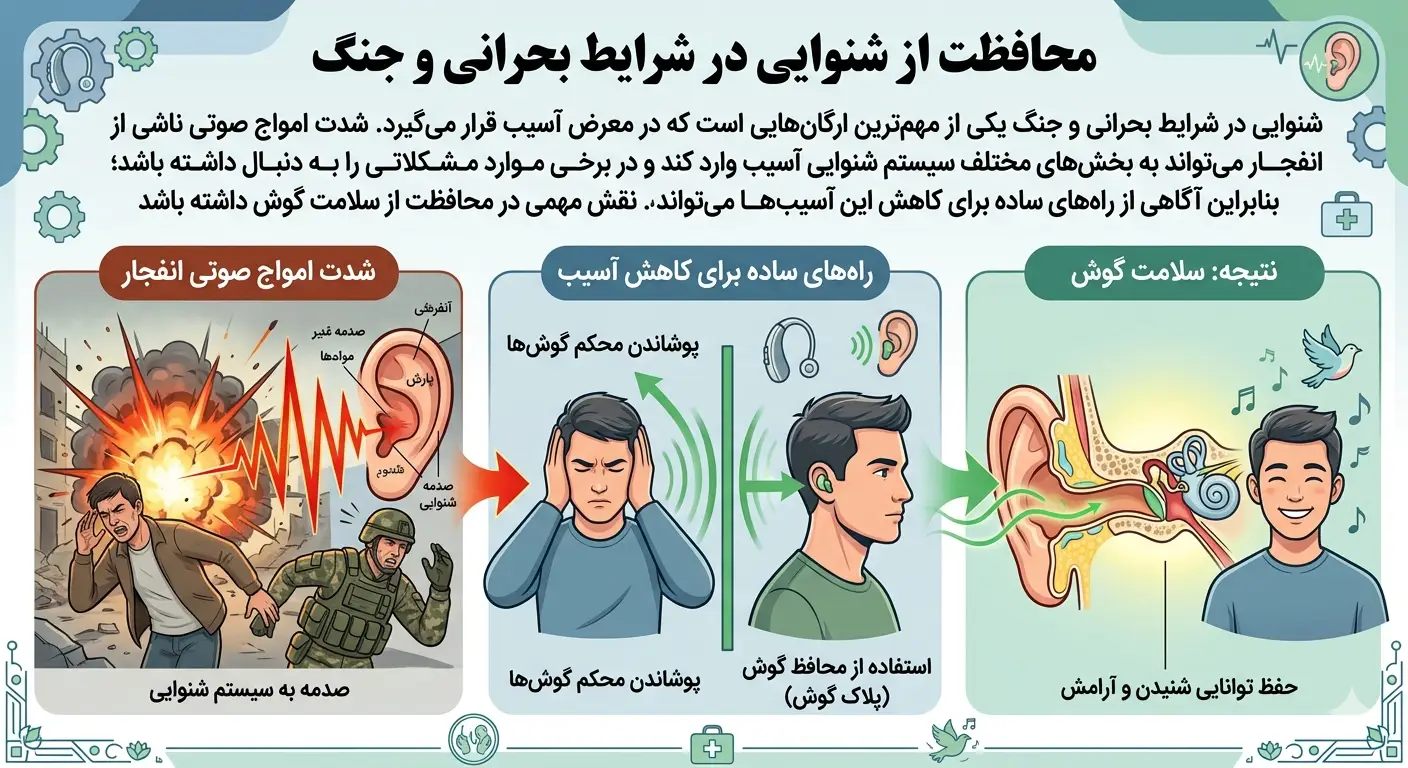 علائم‌ آسیب شنوایی در انفجارهای جنگی
