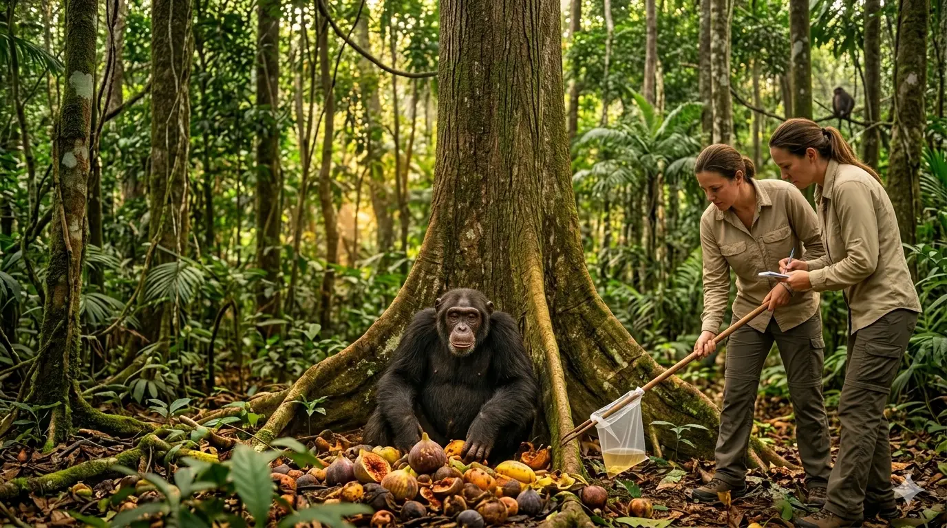 پارتی در قلب جنگل؛ رازی که ادرار شامپانزه‌ها درباره الکل فاش کرد!
