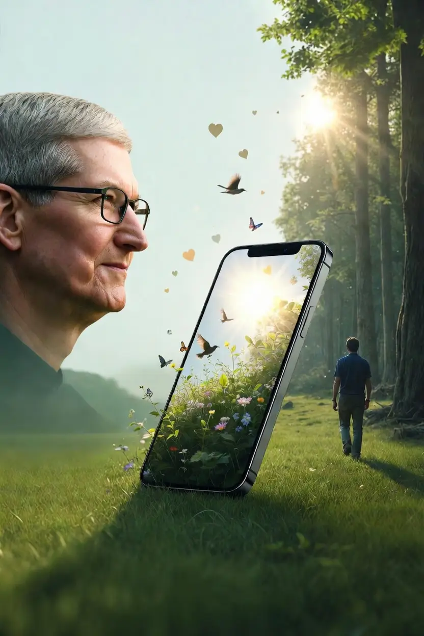 اینترنت تناقض درخواست تیم کوک برای کنار گذاشتن گوشی هوشمند را برجسته می‌کند