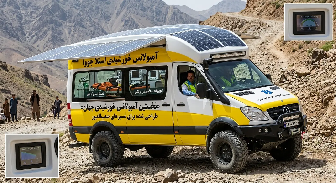 نخستین آمبولانس خورشیدی برای مناطق صعب‌العبور