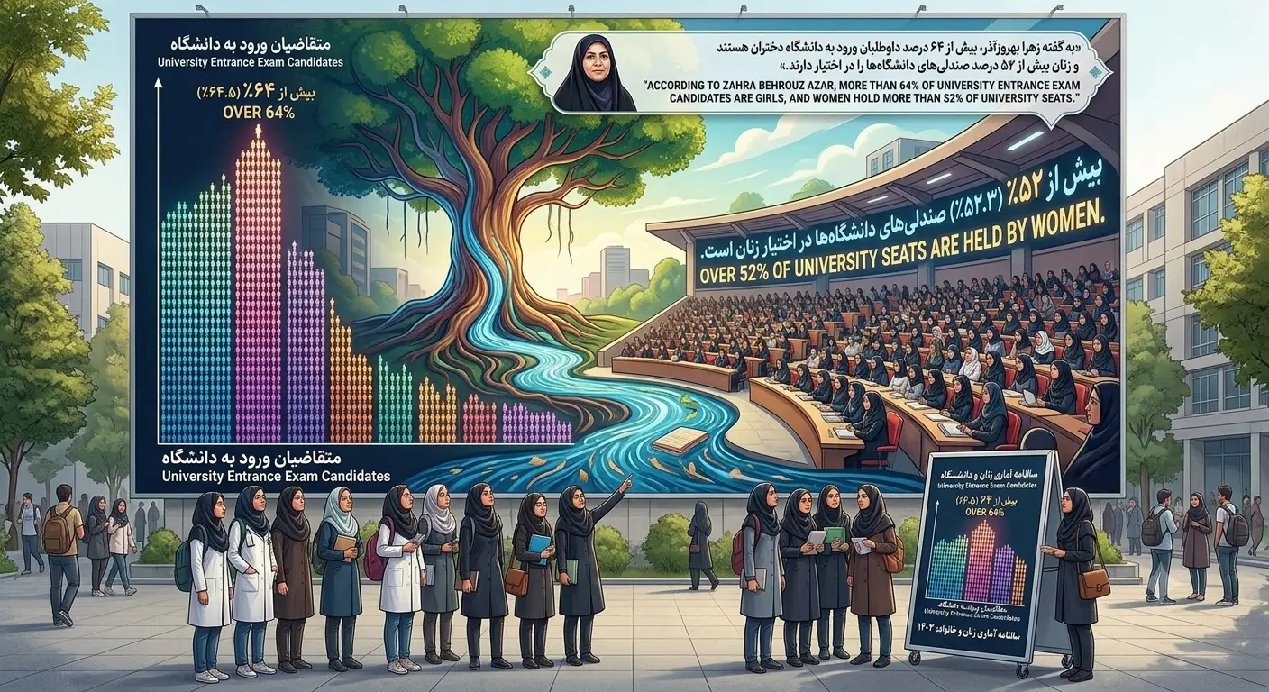نیمی از صندلی‌های دانشگاه در دست زنان